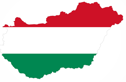 Hungarian Flag and Country Map