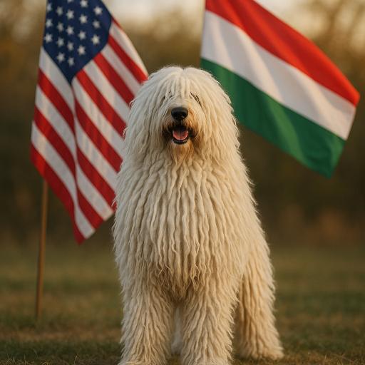 Arthur Komondor - American-Hungarian Flags