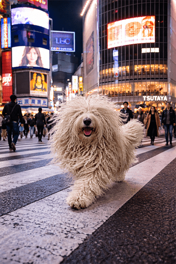Arthur Komondor At Shibuya Crossing in Tokyo, Japan