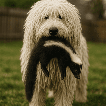 Arthur Komondor Caught A Skunk