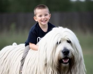 Arthur Komondor Child Riding On Back 2