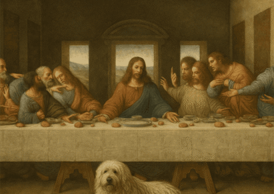 Komondor in Leonardo da Vinci's The Last Supper Painting
