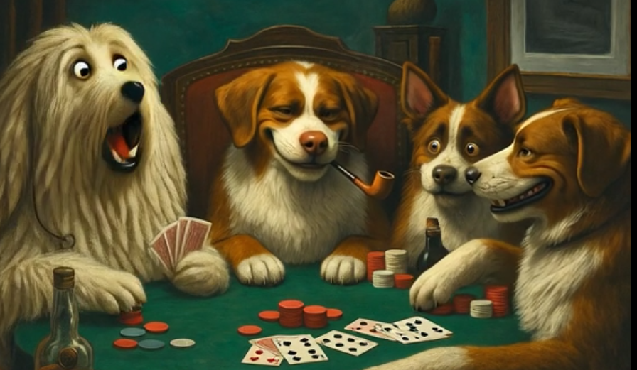 Arthur Komondor Playing Cards With Friends